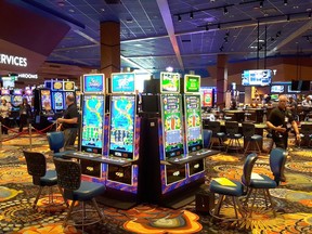 The gaming floor at the new Cascades Casino in Chatham is shown before the doors opened to the public on July 16. Trevor Terfloth/Postmedia Network