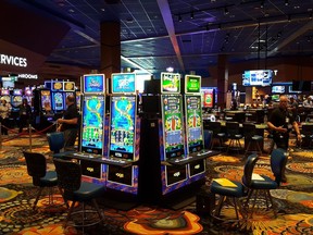 The gaming floor at the new Cascades Casino in Chatham is shown before the doors opened to the public on Tuesday. (Trevor Terfloth/The Daily News)