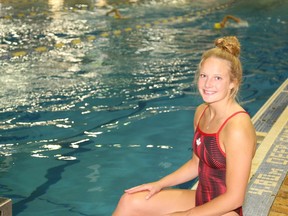 Nina Kucheran at the pool at Laurentian University in Sudbury, Ont. on Thursday July 25, 2019.