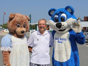 John Lindsay with Sudbrina and Sud-Berry Bear in this file photo.