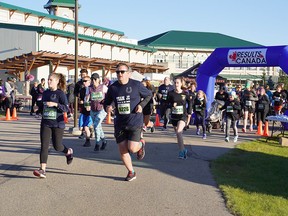 Runners set out for the five kilometre, 10 kilometre and half-marathon runs during the 2017 Rotary Run for Life. This year's event will take place virtually due to the pandemic. Photo supplied.
