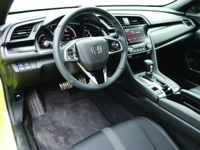 The interior of a 2019 Honda Civic Coupe. (File photo)