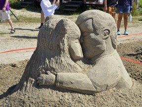 One of the professionally built sand sculptures at Sauble Sandfest on Saturday, August 10, 2019 in Sauble Beach, Ont. Scott Dunn/The Owen Sound Sun Times/Postmedia Network