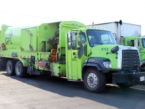 Garbage collection truck at Green For Life Environmental.