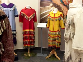 Left to right, Haasum and Shasha's jingle dresses. Both sisters have said they think of healing the sick and suffering when they perform the jingle dress dance.