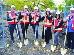 The Leduc Regional Housing Foundation, along with government officials, community partners and residents celebrated the grand opening of Phase 1 of the Linsford Gardens project and the ground breaking of Phase 2. The project is set to be completed in 2020. (Lisa Berg)