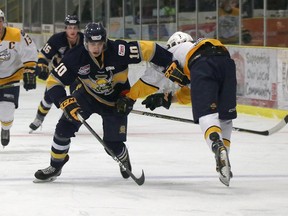 The Spruce Grove Saints downed the Grande Prairie Storm 4-3 in a thrilling shootout win Friday night at the Grant Fuhr Arena. File photo