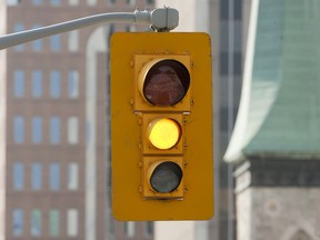 amber traffic light