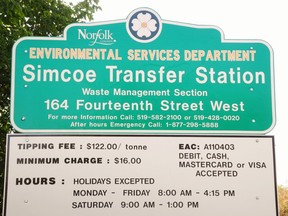 Norfolk's waste transfer station on Fourteenth Street in Simcoe.
