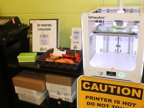 The 3D printer area at the at the SDG Library MakerLab. Photo on Wednesday, September 25, 2019, in Finch, Ont. Todd Hambleton/Cornwall Standard-Freeholder/Postmedia Network
