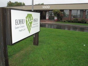 The Eastern Ontario Health Unit's Cornwall head office. Photo on Thursday, September 26, 2019, in Cornwall, Ont. Todd Hambleton/Cornwall Standard-Freeholder/Postmedia Network