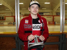 Monkton’s Corbyn Smith earned silver with Team Canada at the 2021 para hockey worlds. CORY SMITH