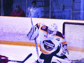 Timmins Majors goalie Evan Nicholls is a graduate of the Sault Major Hockey Association's minor midget program. ALLANA PLAUNT/SAULT THIS WEEK