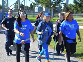 Members of Team Grace walk in the annual Sarnia-Lambton Kidney Walk in 2018.