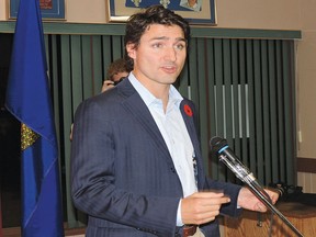 Justin Trudeau when he came to Edson in November 2014 when he was stumping for local candidate Ryan McGuyhn.