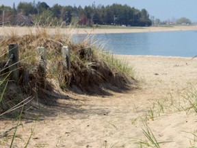 A section of Lake Huron shoreline.