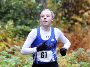 PETER RUICCI
Taryn Greco of Superior Heights grabbed top spot in the Senior Girls Division of the 2019 High School Cross-Country Championships at Kinsmen Park.