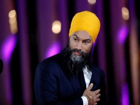 NDP leader Jagmeet Singh attends a news conference in this file photo.