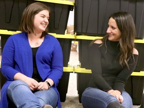 The Period Purse co-chairs Jami Della Vedova and Megan Scott at Harvest Algoma, in Sault Ste. Marie, Ont., on Monday, Oct. 21, 2019. (BRIAN KELLY/THE SAULT STAR/POSTMEDIA NETWORK)