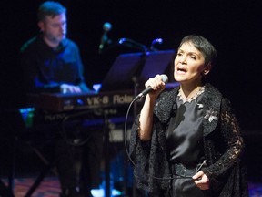 Susan Aglukark performs at FirstOntario Performing Arts Centre in St. Catharines on Thursday as part of the Celebration of Nations. Aglukark is an award-winning musician who tells the story of the Inuit throughout her show called Arctic Crossing. The film and musical show was opened by Les Stroud, also known as Survivorman, who brings a message of connoting to nature and honouring our responsibilities to nature.  Julie Jocsak/ St. Catharines Standard/ Postmedia Network