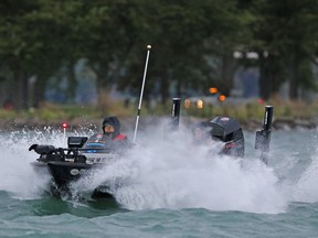 Rough water conditions happen if you fish frequently.  My travels to the Great Lakes have taught me a lot about driving in rough conditions.  This photo was from the Bassmaster Elite Series event on Lake St. Clair in September 2019.