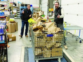 Beaumont's Ecole Bellevue School donated over 300 pounds of food to the Leduc & District Food Bank through Farm Credit Canada's Drive Away Hunger Campaign in 2019. (Supplied)