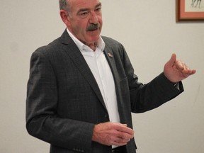 Portage Mayor Irvine Ferris speaking at an event in Portage la Prairie. (file photo)