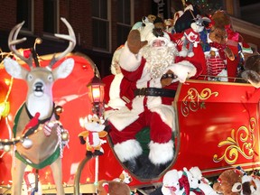 Santa waves to parade-goers during the Kingston Santa Claus Parade on Nov. 16, 2019.