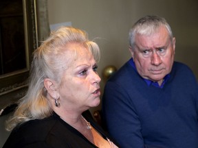 Barb DeRoche of CUPE 1974, representing workers at the Kingston Health Sciences Centre, and Michael Hurley, president of the Council of Ontario Hospital Unions.