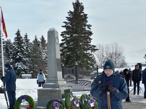 Local cadets stood stoicly despite the cold during at past Remembrance Day service at the Kirkland Lake Cenotaph.
XAVIER KATAQUAPIT
