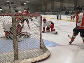On Saturday, November 2 (2019) the Lucknow Lancers hit the road to play the Shelburne Muskies. The team suffered a 2-5 loss. The team hosted the Shallow Lake Crushers the following afternoon, and took them down with a 5-2 win. Hannah MacLeod/Lucknow Sentinel