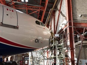 Military investigators have revealed the timeline of events that led to the Royal Canadian Air Force plane normally used by the prime minister to run into a tow tractor hangar wall and suffer severe damage.
FILE PHOTO