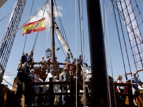 The Spanish vessel Nao Santa Maria drew steady crowds during the Brockville Tall Ships Festival in 2019. European vessels are expected to be fewer in number if the city hosts the 2022 edition. (FILE PHOTO)
