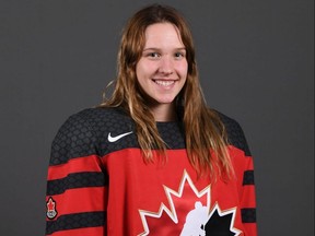 Jessie McPherson of Chatham, Ont., was on Team Canada for the 2020 IIHF under-18 women's world championship in Bratislava, Slovakia. (Hockey Canada Photo)