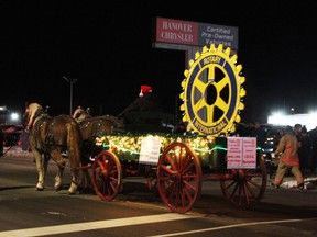 The 2019 float for the Hanover Rotary Club, which organized Hanover's Santa Claus parade. This year's Santa Claus parade has been cancelled due to the ongoing COVID-19 pandemic.