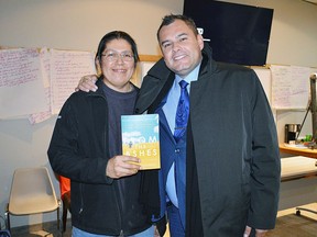 Jesse Thistle, right, a Metis-Cree author, will take part in a free Zoom session hosted by Kingston Frontenac Public Library on June 10. Thistle is seen with Xavier Kataquapit, a James Bay Cree writer and columnist from Attawapiskat First Nation. (Supplied Photo)