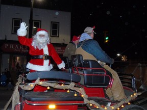 Santa Claus rode through downtown Port Elgin in last year's parade in his honour. For this year's Port Elgin and Southampton parades, floats will be stationary and spectators will drive by due to COVID-19 concerns.