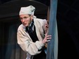 Matthew Heiti is Ebenezer Scrooge in the Sudbury Theatre Centre's production of A Christmas Carol in 2019.