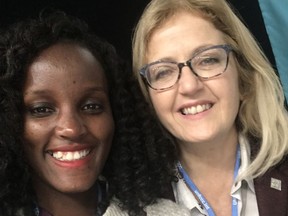 Cathy Orlando of Sudbury and Vanessa Nakate of Uganda attended the 25th Conference of the Parties earlier this month in Spain.