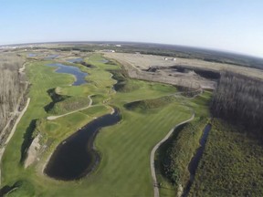 An aerial view of hole 5 of Rotary Links Golf in Fort McMurray, Alta. Supplied image/Rotary Links Golf