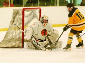 The Beaumont Bantam 1 Braves hosted Stony Plain at Ken Nichol Arena on Jan. 25, 2020. (Alex Boates)