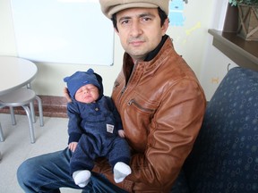 Cornwall's first baby to be born in 2020, Muhammad Rayyan Khurram being held by his father Zahid less the day after his birth on Thursday January 2, 2020 in Cornwall, Ont. Alan S. Hale/Cornwall Standard-Freeholder/Postmedia Network