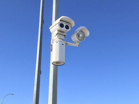 A photo radar camera.