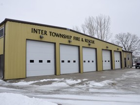 Inter Township Fire Department station on Tuesday, Jan. 14, 2020 in Owen Sound, Ont. Scott Dunn/The Owen Sound Sun Times/Postmedia Network