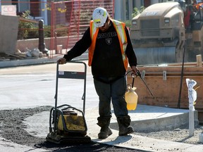 The Town's downtown redevelopment project is slated for completion by Oct. 27, 2021. Photo by Evan J. Pretzer/Postmedia.