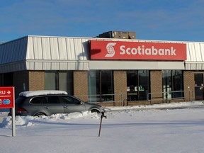 The Scotiabank on CH Meier Boulevard is seen here on Monday January 20, 2020 in Stratford, Ont.  (Terry Bridge/Stratford Beacon Herald file photo)
