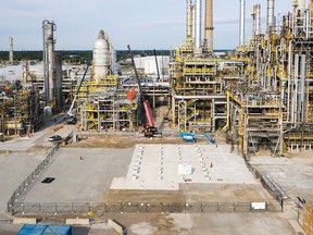 Work to expand Nova Chemicals' Corunna site is shown in this photo provided by the company. It's part of a $2.2-billion capital project currently underway by Nova Chemicals in St. Clair Township.