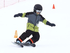 Zack Savoie, 8, works on his skiing skills at Adanac Ski Hill in Sudbury on Jan. 3, 2020.