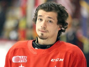 Soo Greyhounds defenceman Billy Constantinou