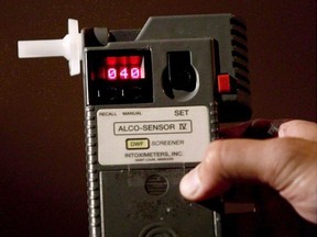 A file photo of a breathalyzer. Postmedia File